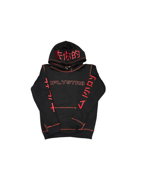 CHINATOWN Hoodie Black/Red